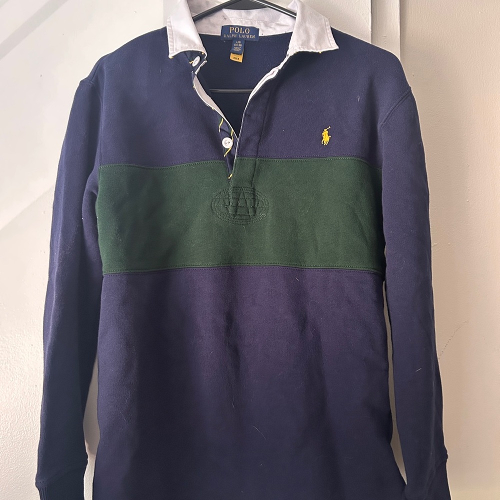 Polo by Ralph Lauren Blue and Green Classic Polo Shirt